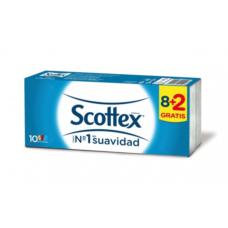 SCOTTEX LENÇOS ATADOS 8 + 2 UDS.