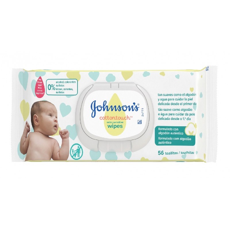 JOHNSON'S TOALHITAS COTTON TOUCH REC.56 UDS